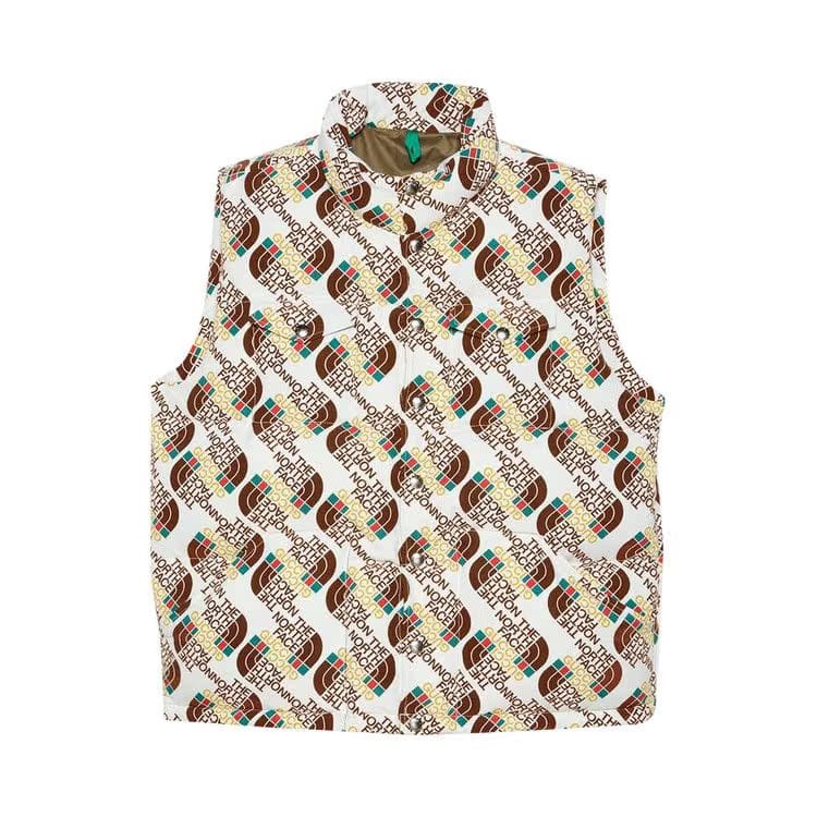 The North Face x Gucci Down Vest Ivory/Brown