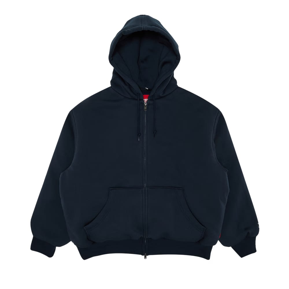 Supreme x The North Face Down Filled Zip Up Hoodie Navy