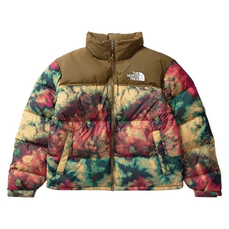 The North Face 1996 Retro Nuptse Jacket Antelope Tan Ice Dye Print