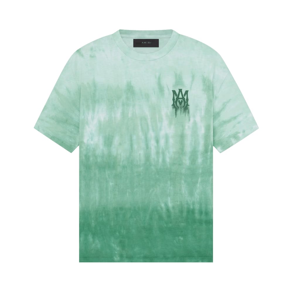 Amiri MA Logo Dip Dye T-Shirt Mineral Green