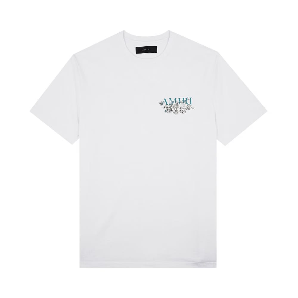 Amiri Floral Logo T-Shirt White