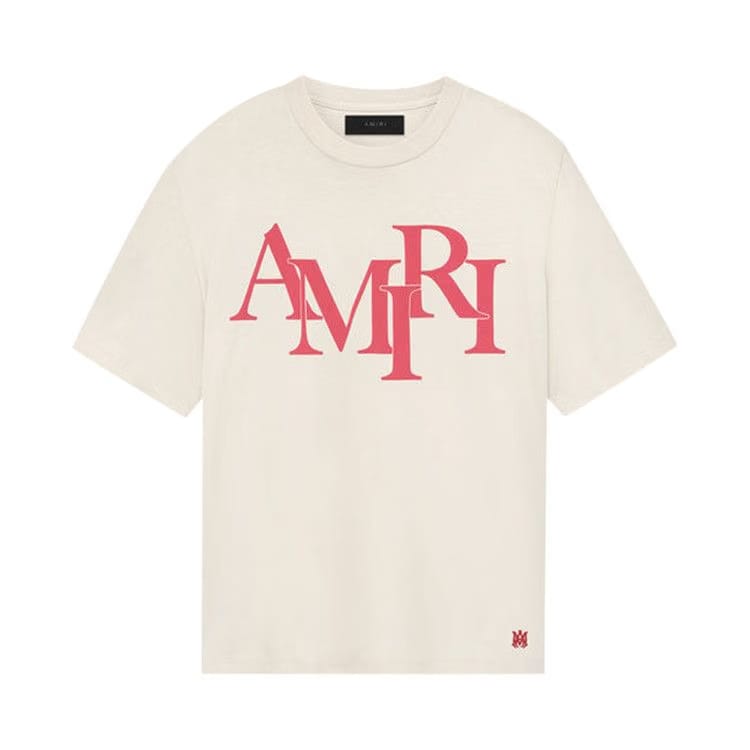 Amiri Staggered T-Shirt Beige Cream