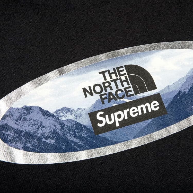 Supreme x The North Face Mountains T-Shirt Black