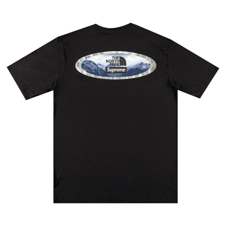 Supreme x The North Face Mountains T-Shirt Black