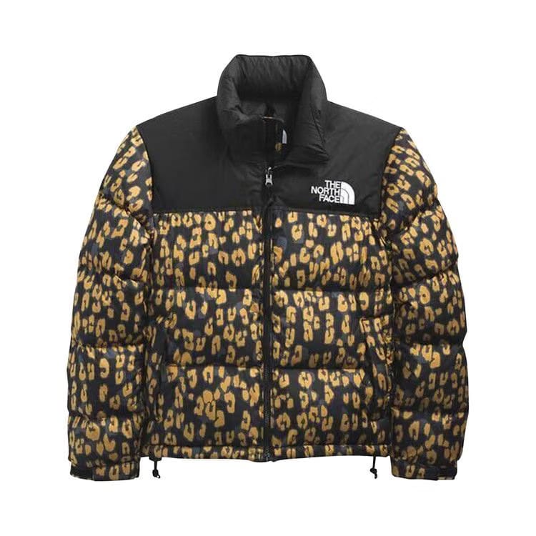 The North Face Printed 1996 Retro Nuptse Jacket Arrowwood Yellow/Leopard