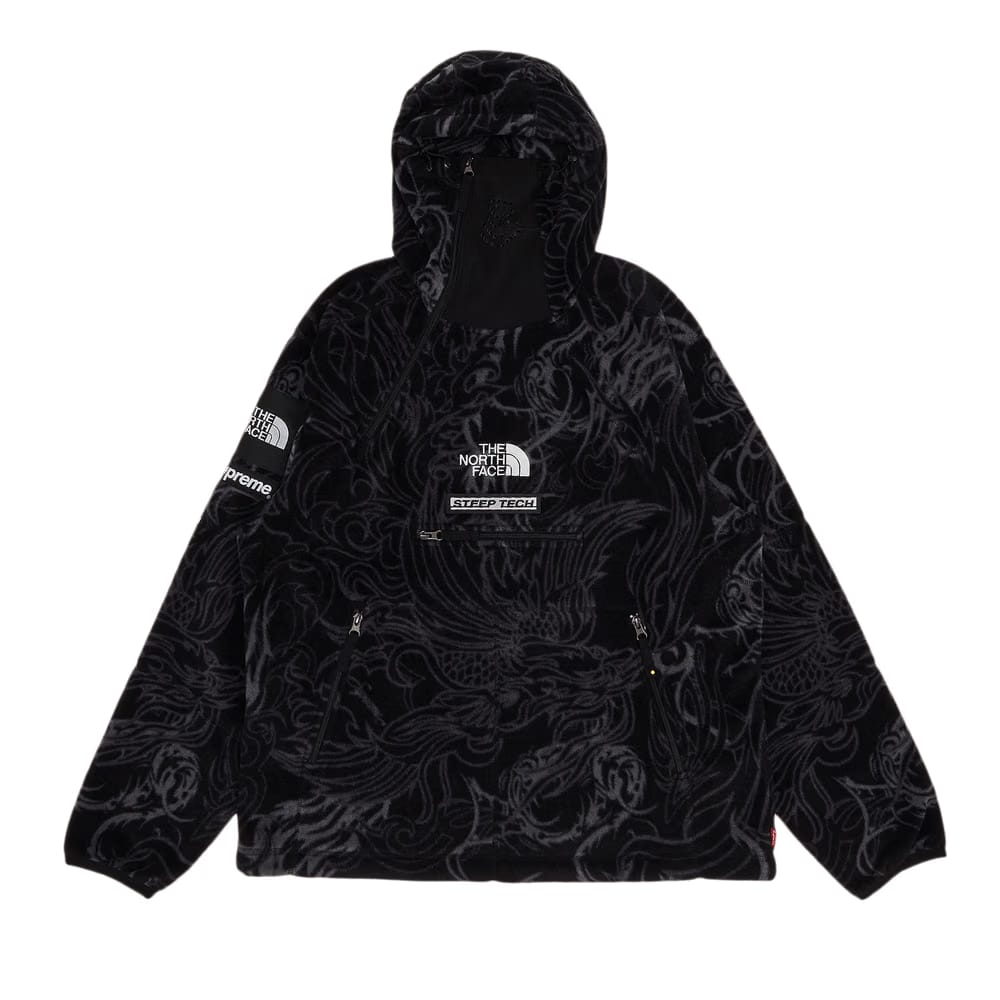 Supreme x The North Face Steep Tech Fleece Pullover Black Dragon