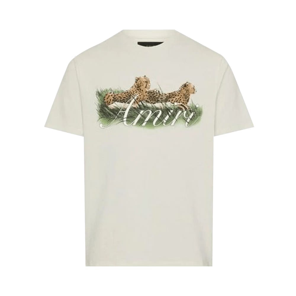 Amiri Cheetah Logo T-Shirt Alabaster
