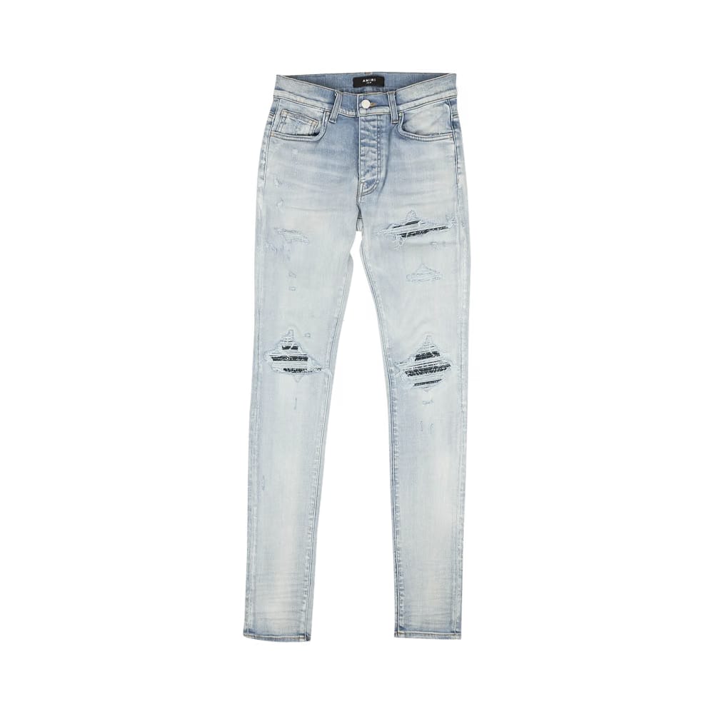 Amiri Bandana MX1 Denim Skinny Jeans Blue