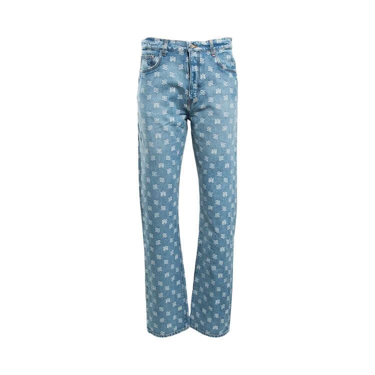 Amiri MA Paisley Jacquard Straight Jean Perfect Indigo
