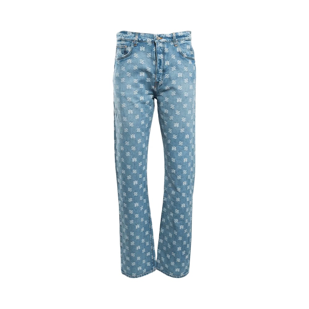 Amiri MA Paisley Jacquard Straight Jean Perfect Indigo