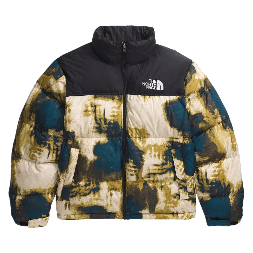 The North Face 1996 Retro Nuptse Jacket Midnight Petrol/TNF Bleach Dye Print
