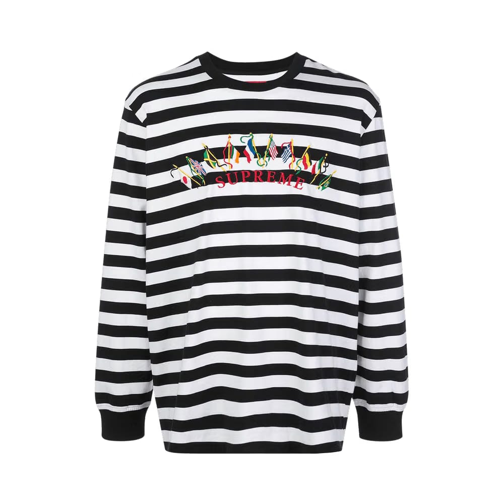 Supreme Flags Long-Sleeve Top White