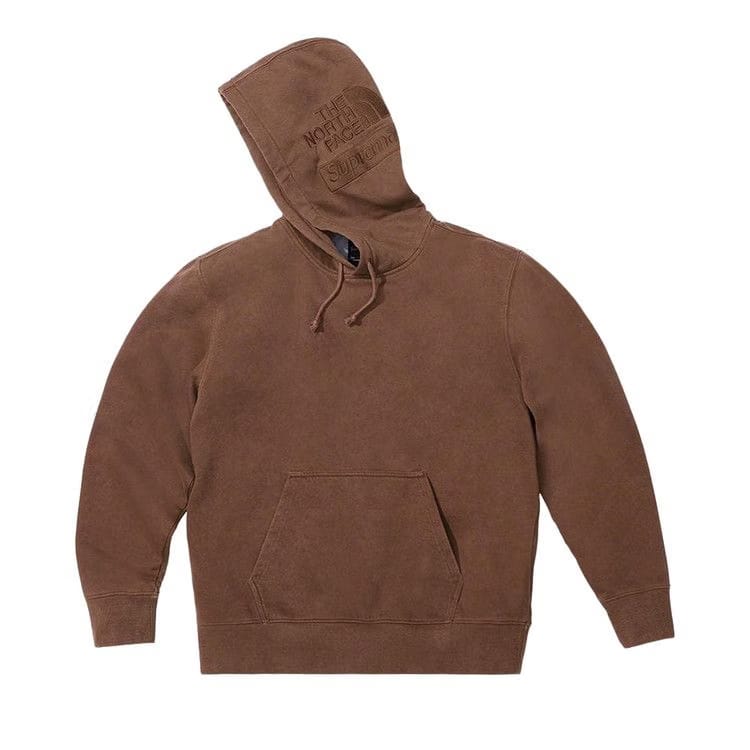 Supreme x The North Face Pigment Printed Hoodie Brown