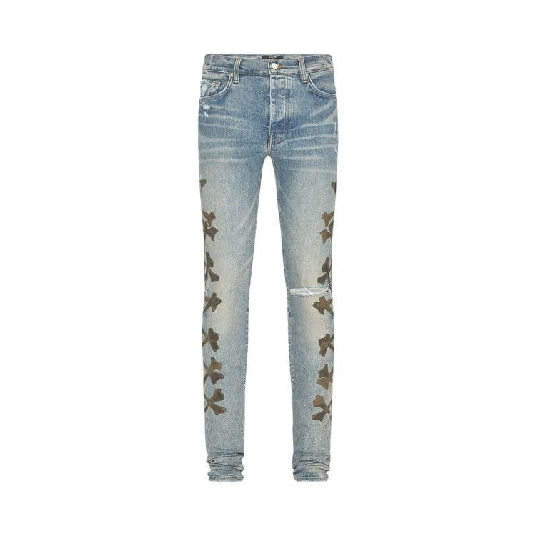 Amiri Camo Bones Jean Clay Indigo