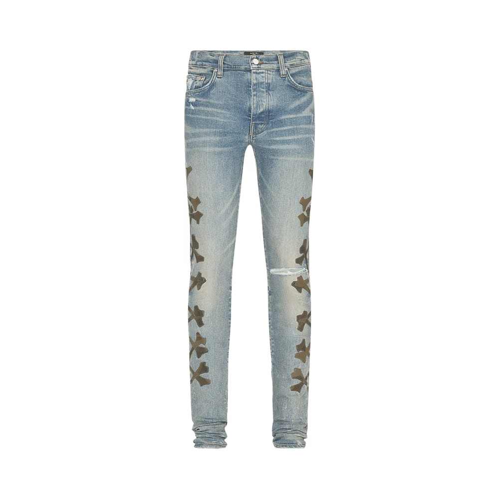 Amiri Camo Bones Jean Clay Indigo