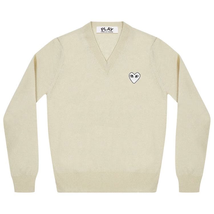Comme des Garçons PLAY Heart Pullover Beige