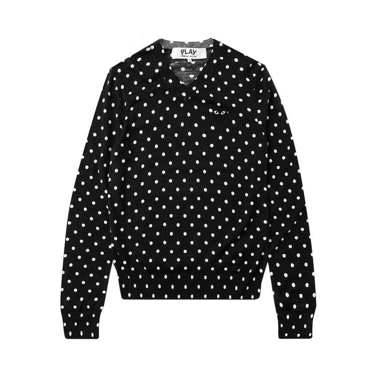 Comme des Garçons PLAY V-Neck Sweater Black