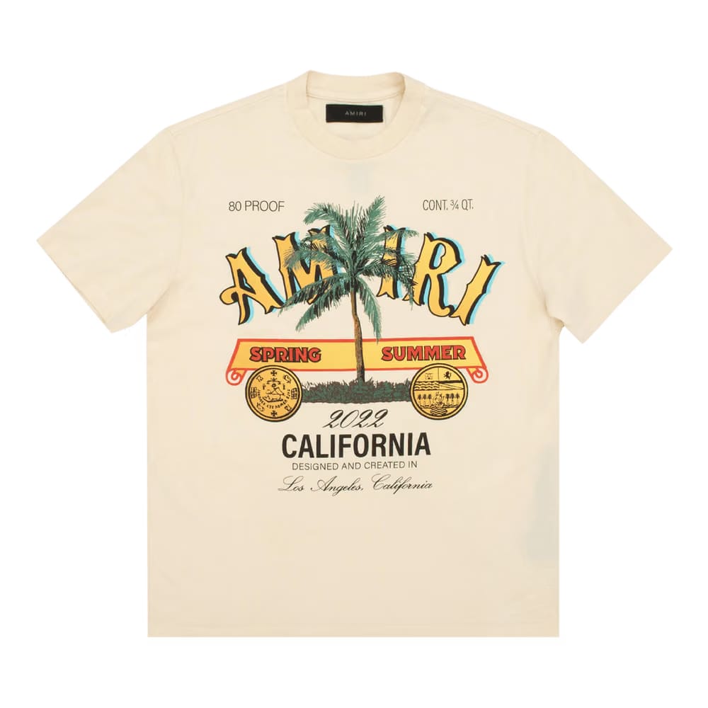 Amiri Rum Label T-Shirt Almond