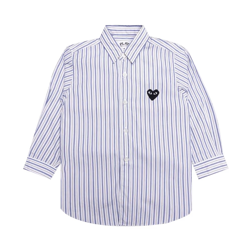 Comme des Garçons PLAY Striped Shirt White/Blue/Brown