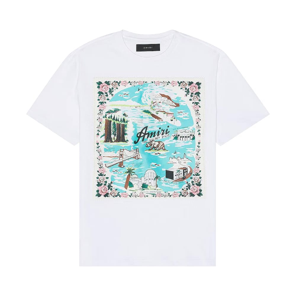 Amiri California Hawaiian T-Shirt White