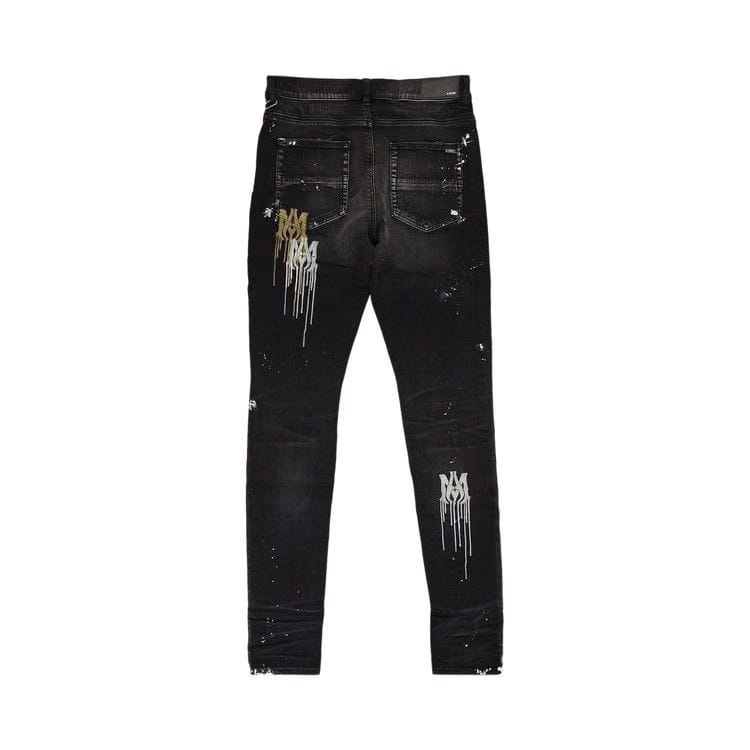 Amiri Stencil Jeans Aged Black