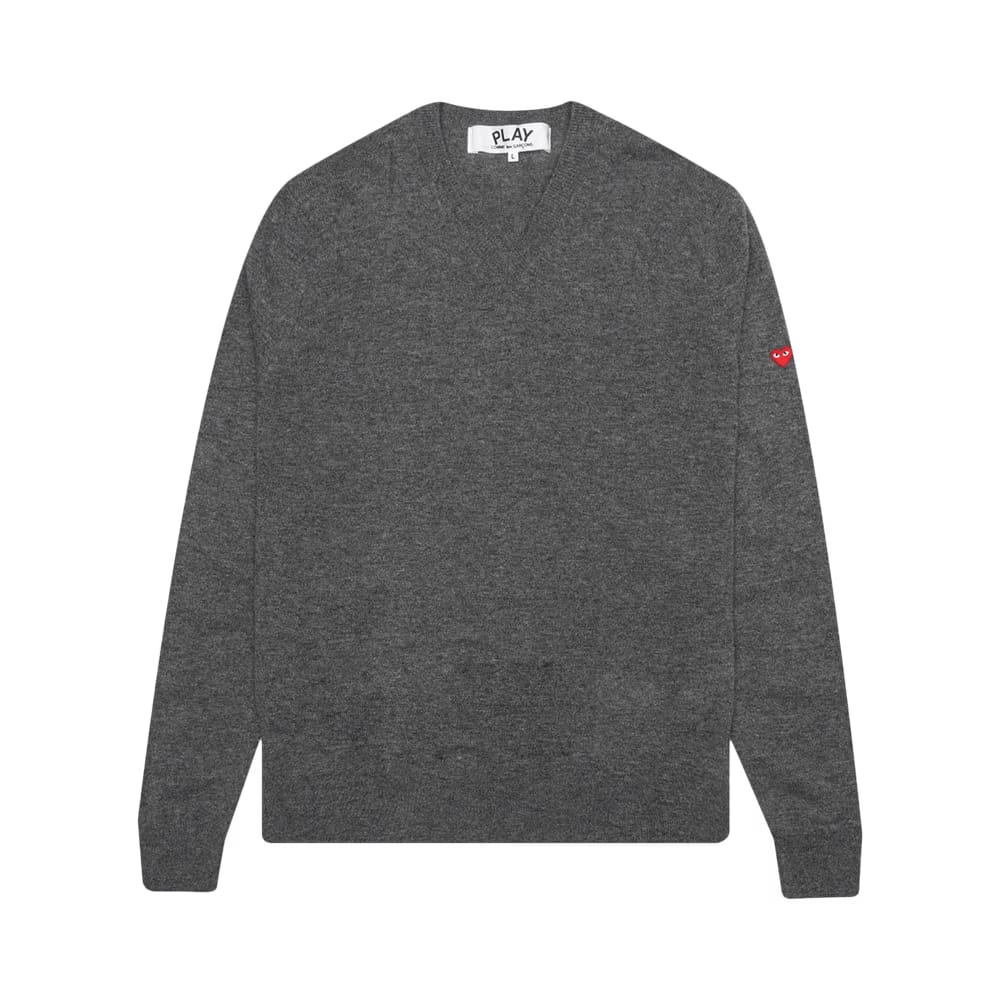 Comme des Garçons PLAY Small Heart Sweater Grey