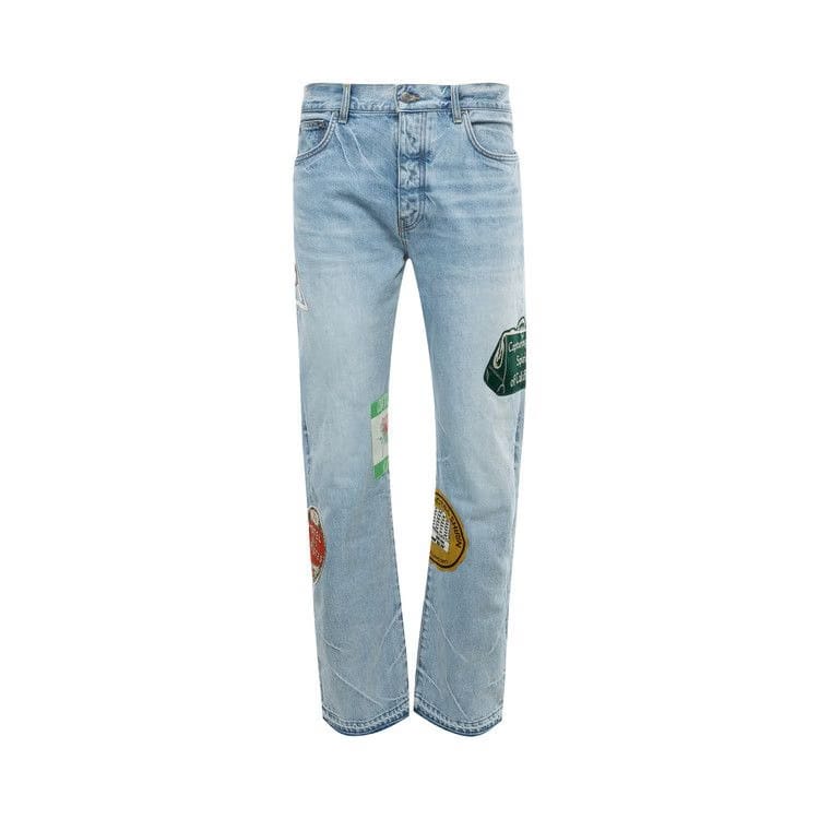 Amiri Travel Patch Straight Jean Perfect Indigo