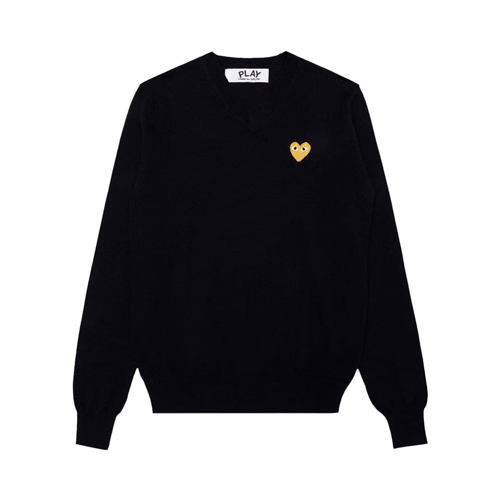 Comme des Garçons PLAY Gold Heart Sweater Navy