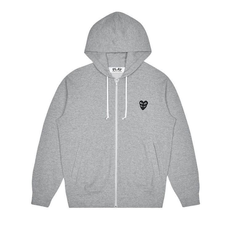 Comme des Garçons PLAY Stacked Heart Hoodie Grey