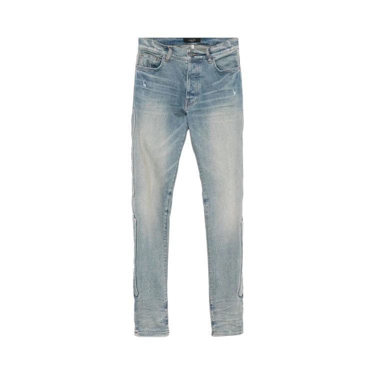Amiri 3D Bones Skinny Jean Clay Indigo