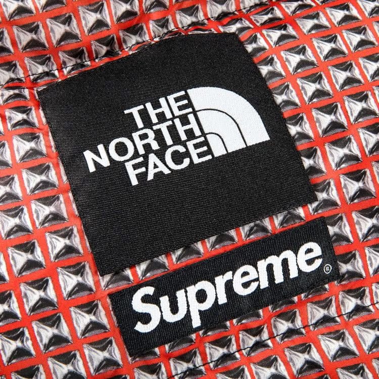 Supreme x The North Face Studded Nuptse Jacket Red