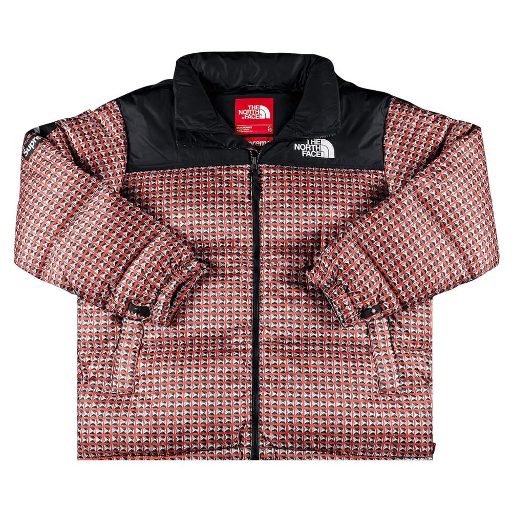 Supreme x The North Face Studded Nuptse Jacket Red