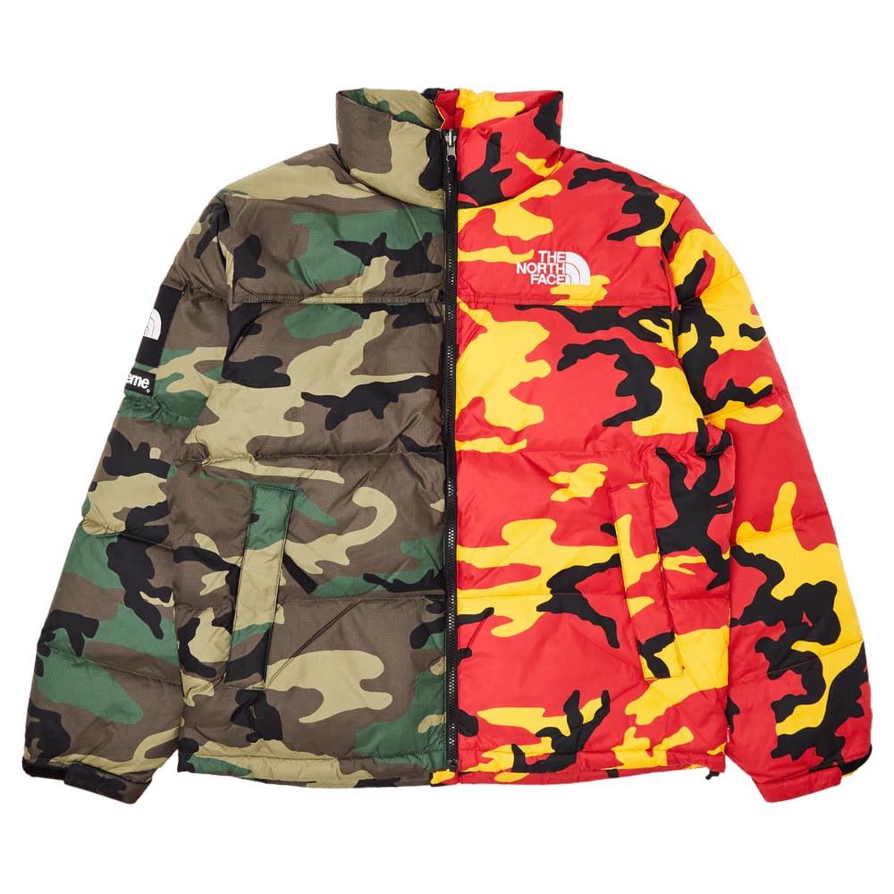 Supreme x The North Face Split Nuptse Jacket Camo