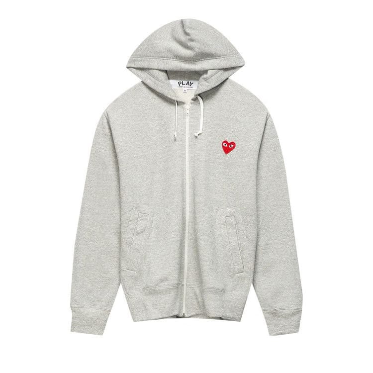 Comme des Garçons PLAY Heart Logo Hoodie Grey
