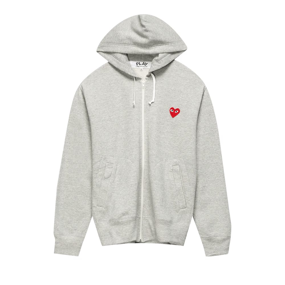 Comme des Garçons PLAY Heart Logo Hoodie Grey