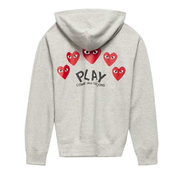 Comme des Garçons PLAY Heart Logo Hoodie Grey