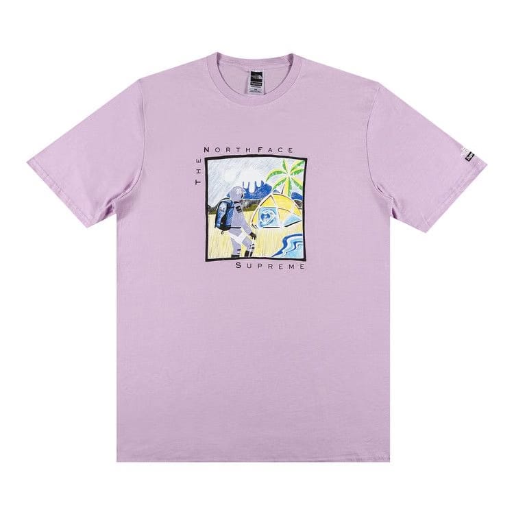 Supreme x The North Face Sketch Shorts-Sleeve Top Light Purple