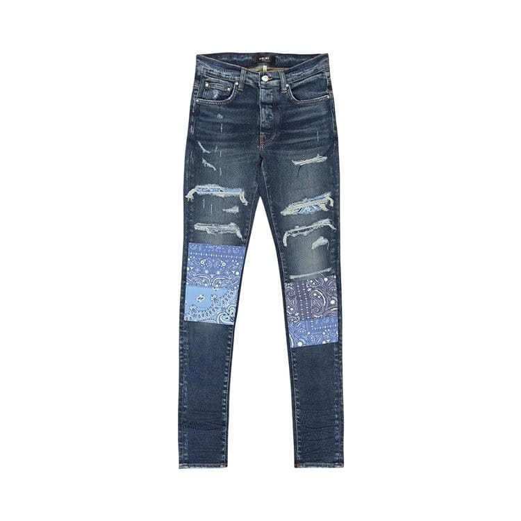 Amiri Vintage Bandana Artpatch Jean Deep Classic