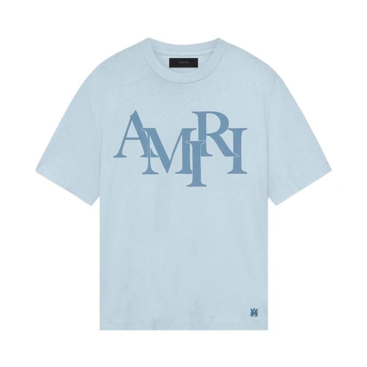 Amiri Staggered T-Shirt Cerulean