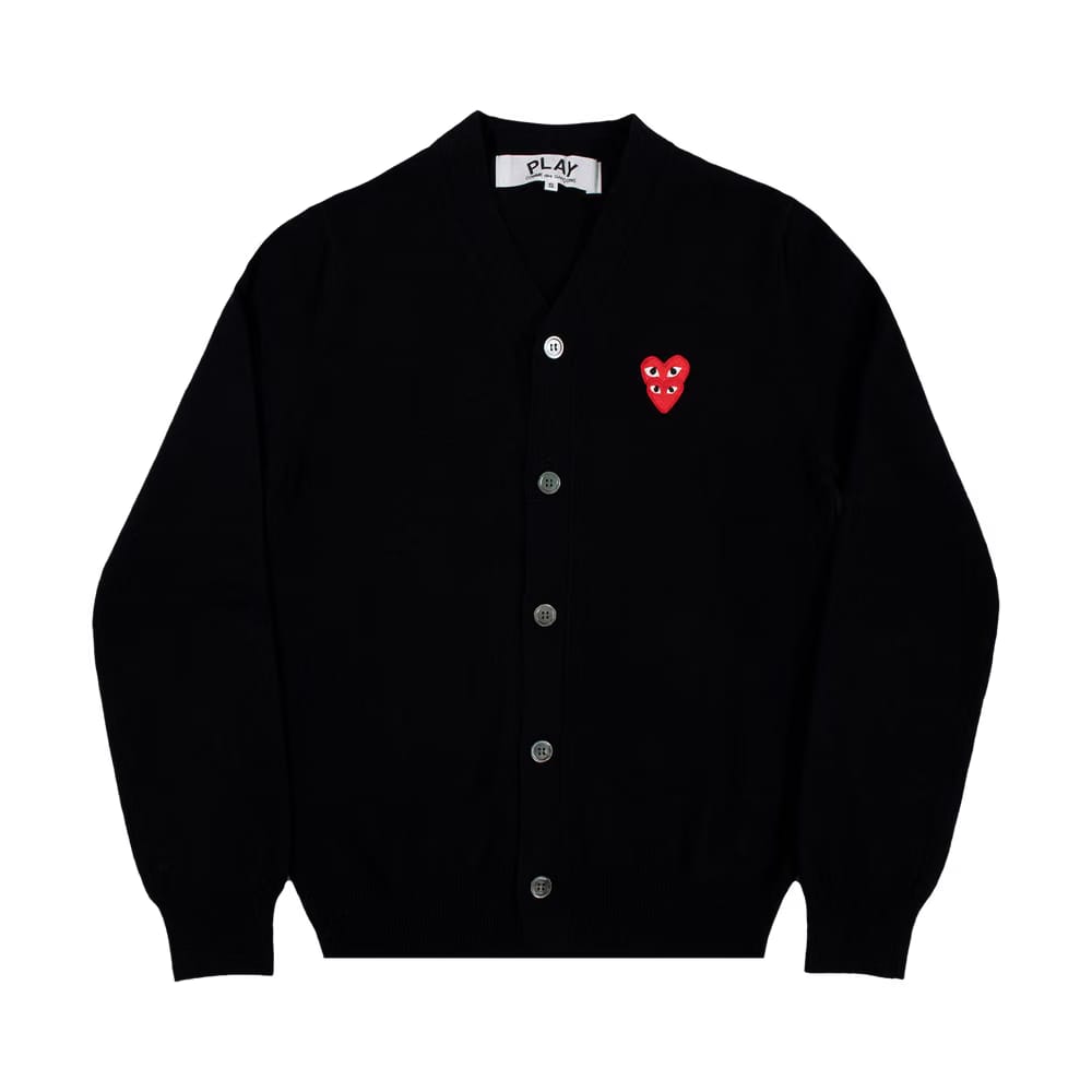 Comme des Garçons PLAY Heart Logo Cardigan Black
