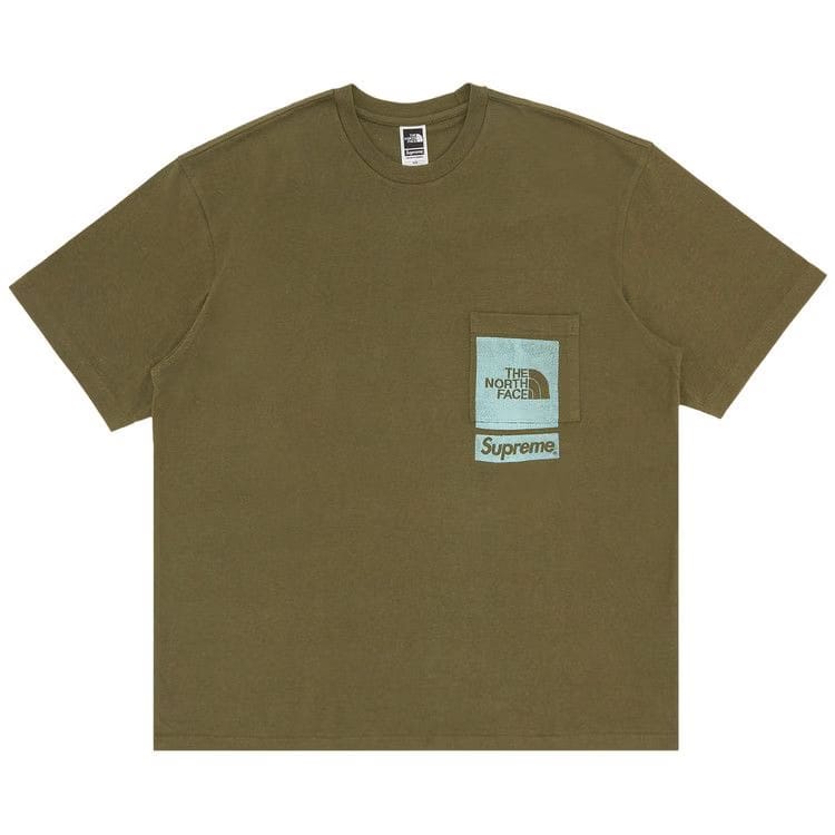 Supreme x The North Face Printed Pocket T-Shirt Olive