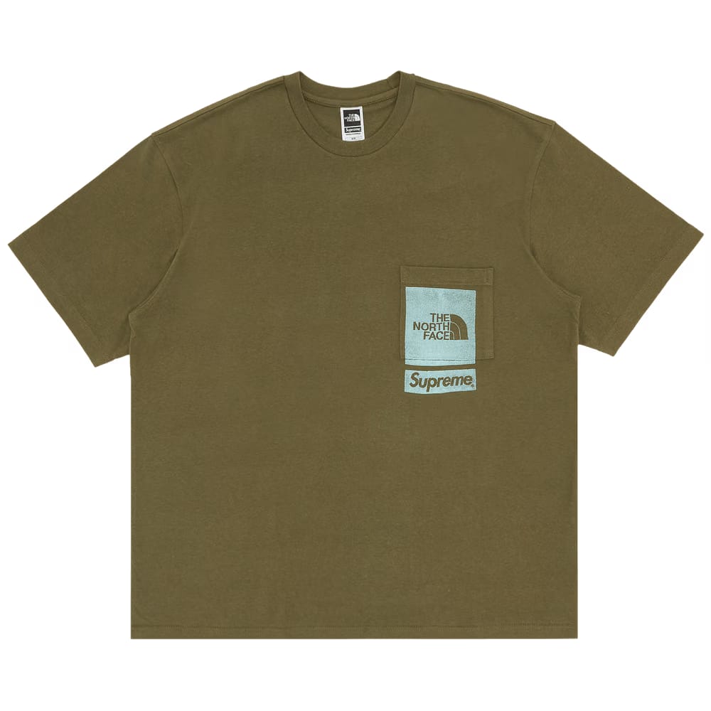 Supreme x The North Face Printed Pocket T-Shirt Olive