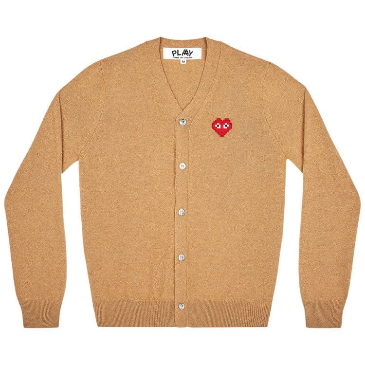 Comme des Garçons PLAY Heart Cardigan Camel