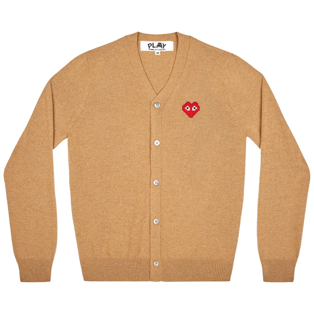 Comme des Garçons PLAY Heart Cardigan Camel