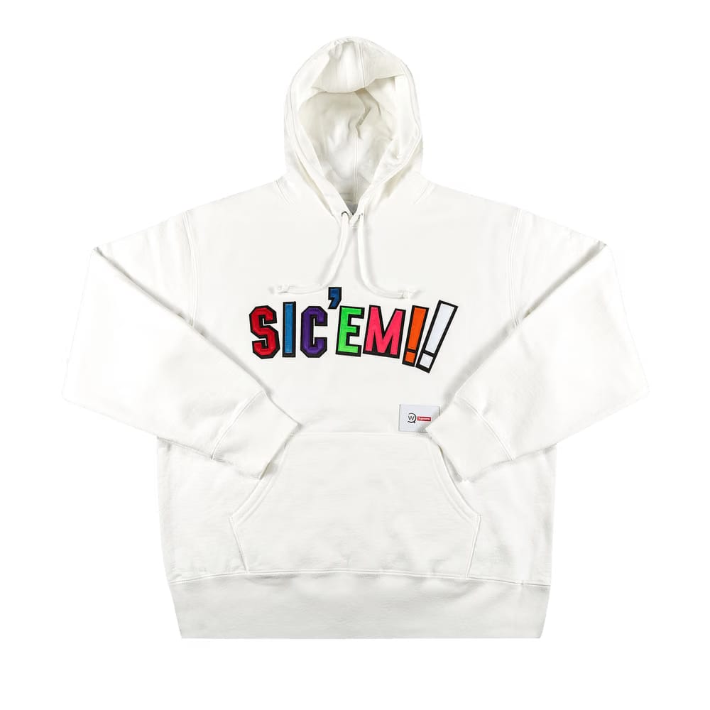 Supreme x WTAPS Sic'em! Hoodie White