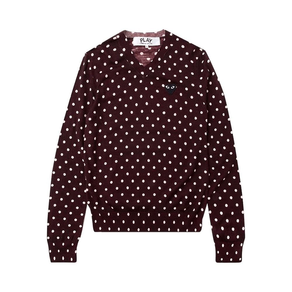 Comme des Garçons PLAY V-Neck Sweater Red