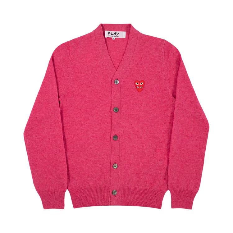 Comme des Garçons PLAY Heart Logo Cardigan Pink