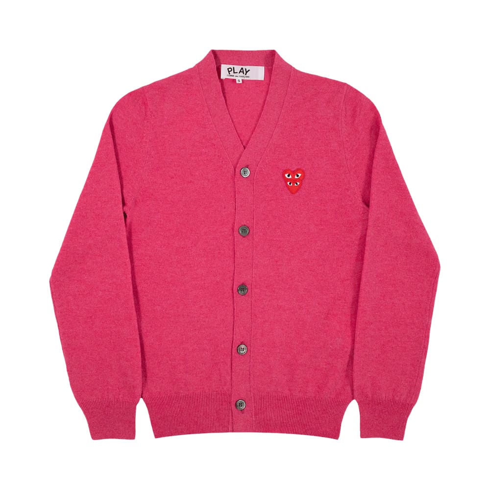 Comme des Garçons PLAY Heart Logo Cardigan Pink