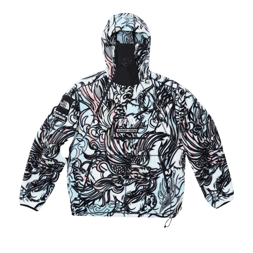 Supreme x The North Face Steep Tech Fleece Pullover Multicolor Dragon