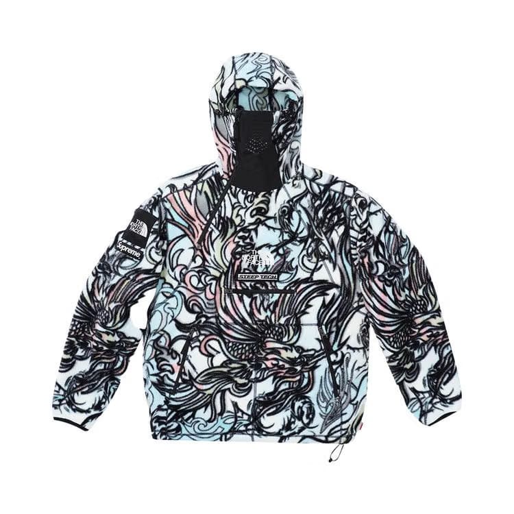 Supreme x The North Face Steep Tech Fleece Pullover Multicolor Dragon